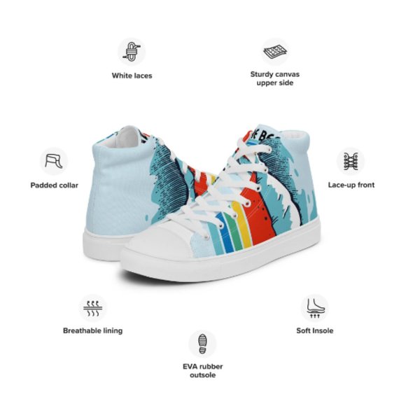 MUDPUPs More Beach Less Worry Converse High Tops | Stylish and Fun Summer Shoes - Picture 4 of 15